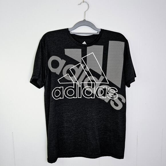Adidas Youth Boys' Stay Dry Moisture-Wicking Aeroready Gray T-Shirt XL 18/20 - Picture 1 of 10